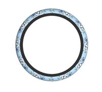 Do Not Forget Me Printed Steering Wheel Cover Elastic Stretch Car Wheel Wrap Breathable Non-Slip Steering Wheel Protector for Car Truck SUV