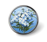Do Not Forget Me Round Lapel Pins Backpack Pin Cute Brooch Decoration Brooches for Women Men Fashion Button Badges for Hat Backpacks Purses Jackets Shirt Suit