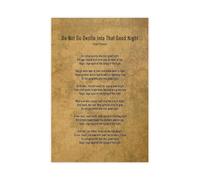 Do Not Go Gentle Into That Good Night Poem by Dylan Thomas Literary Art Print Motivational Wall Decor for Study Office Library(Unframed,08X12inch(20X30cm))