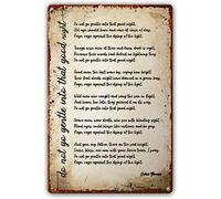 Do Not Go Gentle Into That Good Night Poem Metal Signs Wall Decor Dylan Thomas Quotes Posters for Kitchen Modern for Room Wall Art for Office Painting Pictures 12x16 Inch