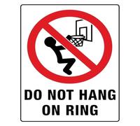 Do Not Hang From Ring Prohibition Metal Sign For Workshop 12x8 Inch