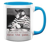 Do Not Hate The Player Hate The Game Ceramic Tea Coffee Mug Light Blue