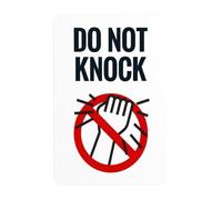 Do Not Knock Metal Warning Sign for Indoor Outdoor Security, Business Office Home Garden Street Decor 20 x 30 cm