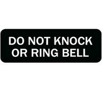 Do Not Knock Or Ring Bell Acrylic Sign 10x3 Inch Thick Modern Decor Plate Self Adhesive For Door Wall Business Notice Marker