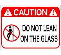 Do Not Lean On The Glass Warning Metal Sign Tin Signs Aluminum Sign for Outdoors Use Yard Farm Fence Home Wall Decor 8x12 inch
