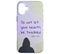 Do not let your Heart Be Troubled John 14:1 Bible Verse Case for iPhone 16 Plus