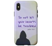 Do not let your Heart Be Troubled John 14:1 Bible Verse Case for iPhone X/XS