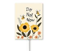 Do Not Mow Sign with Metal Stake 8 x 12 Inches No Mow May Yard Sign No Mow Signs Aluminum Garden Signs Outdoor for Lawn Yard Garden Decor, Easy to Install