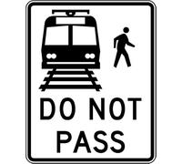 Do Not Pass Metal Sign Plaque Poster 8X12 Inches