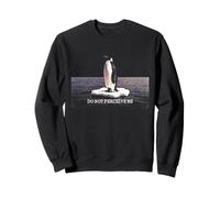 Do Not Perceive Me Penguin On Ice Floe Dithered Graphic Sweatshirt