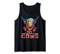 Do Not Pet The Fluffy Cows Colorful Highland Cow Tank Top