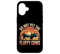 Do Not Pet the Fluffy Cows Funny Bison Sunset Art Case for iPhone 16