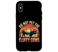 Do Not Pet the Fluffy Cows Funny Bison Sunset Art Case for iPhone X/XS