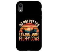 Do Not Pet the Fluffy Cows Funny Bison Sunset Art Case for iPhone XR