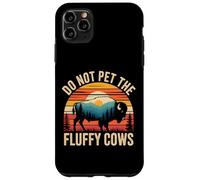 Do Not Pet the Fluffy Cows Funny Retro Bison Art Case for iPhone 11 Pro Max