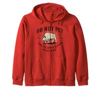 Do Not Pet the Fluffy Cows Montana Bison Funny Souvenir Zip Hoodie
