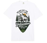Do Not Pet The Fluffy Cows Yellowstone National Park 1872 Comfort Colors Adult Heavyweight T-Shirt