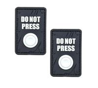 Do Not Press PVC Morale Patches, 8 x 5 cm, Black and White, Set of 2