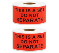 Do Not Separate Labels - Red Warning Shipping Stickers for Packages, Adhesive Packing Labels Roll (25mm x 50mm) Pack of 2