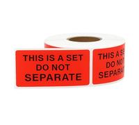 Do Not Separate Labels - Red Warning Shipping Stickers for Packages, Adhesive Packing Labels Roll (25mm x 50mm)