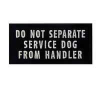 Do Not Separate Service Dog from Handler Vests/Harnesses Emblem Embroidered Fastener Hook & Loop Patch, 4 X 2 Inch