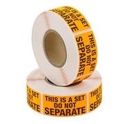"Do Not Separate - This is a Set" Labels - 1000 Fluorescent Orange (1" x 2") FBA Compliant Labels (2 Rolls of 500) by SCS Direct