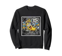 Do Not Slip Talking Banana Graffiti on Wall Graphic Art Sweatshirt