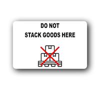 Do Not Stack Goods Here Sign - 14.0x9.0cm Brushed Aluminium