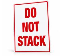 Do Not Stack Warning Label Stickers Bright Red 81 x 103 mm Roll of 500 - High Visibilty, Strong Permanent Adhesive, Perfect for use in Warehouses, Packing and Shipping