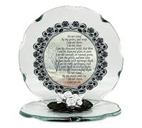 Do not stand at my grave and weep Memorial Cut Glass Plaque Collectable keepsake with beautiful poem