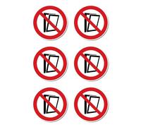 Do not tilt window - prohibition sign - based on DIN EN ISO 7010 / ASR A1.52