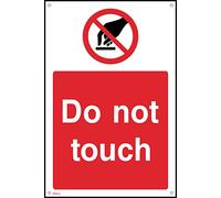 Do Not Touch - 75mm x 100mm - 1.2mm Rigid Plastic Drilled Sign (PM22)