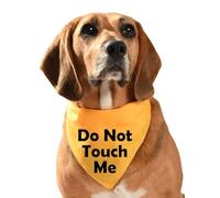 DO NOT TOUCH ME YELLOW DOG BANDANA size teeny