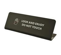 Do not touch signs vertical desktop design public or private area display area friendly reminder (Black)