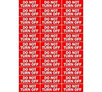 Do not turn off labels - Pack of 33 65mm x 27mm Self adhesive stickers - Self adhesive stickers on sheet (300mm x 200mm)