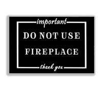 Do Not Use Fireplace Warning Sign, 6x4 Inches, Black Acrylic, Important Notice (Black)