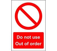 Do not use out of order Safety Sign - 3mm Aluminium sign 600mm x 400mm