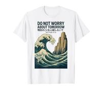 Do Not Worry About Tomorrow Matthew 6:34 Japanese Wave Manga T-Shirt