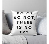 Do Or Do Not There Is No Try Square Pillowcase Polyester Linen Velvet Creative Decorative Throw Pillow Case Cushion Cover