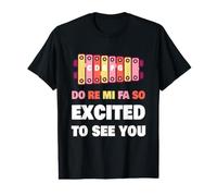 Do Re Mi FA So Excited to See You Music Teacher Value Graphic T-Shirt