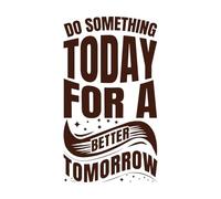 do Something Today Fine Carving Stickers 34x60.1cm Wall beautification Coffee