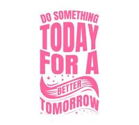 do Something Today Wall Decals Paster Paper 47.6x84.1cm Personalized Customization Pink
