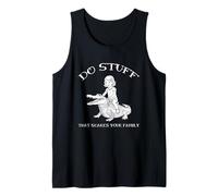 Do Stuff that Scares Your Family Funny Humor Croc Rider Tank Top