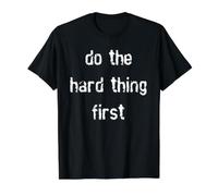 Do The Hard Thing First Value Graphic T-Shirt, Men, Black, S