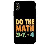 Do The Math (9×7)+4 Funny Teacher Math Pun for Educators Case for iPhone X/XS