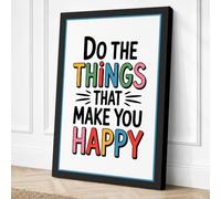 Do the Things That Make You Canvas Wall Art Print 18x12 Inch
