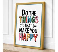 Do the Things That Make You Canvas Wall Art Print 24x16 Inch