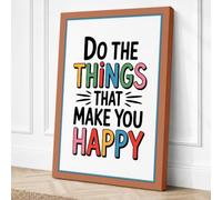 Do the Things That Make You Canvas Wall Art Print 36x24 Inch