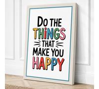 Do the Things That Make You Canvas Wall Art Print 36x24 Inch