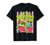 Do The Watermelon Turtle Crawl Summer Beach Preppy Stripes T-Shirt